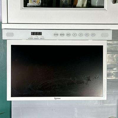 Sylvox Under Counter TV | Swiveling under the counter mounted TV; screen size 15.5 in. Dimensions: w. 16 x d. 10.5 in
