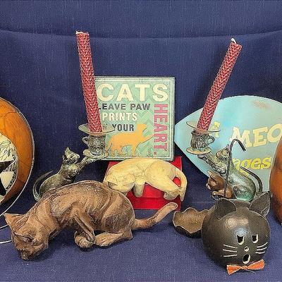 Lot Of Assorted Cute Cat Items - Mixed Materials