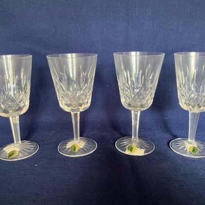 4 Waterford Crystal Lismore Goblets NEW