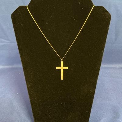 10k Gold Cross Necklace (2.8 Grams)