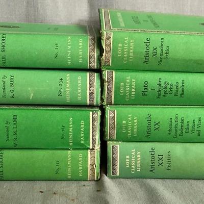 8 volumes Loeb Classical Library Plato & Aristotle