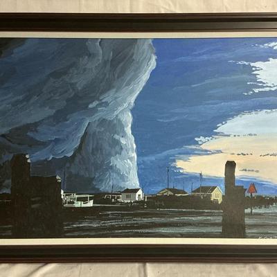 Kent Catallra? Seaside Fishing Village Painting