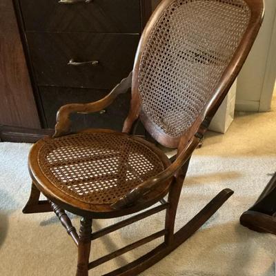 Vintage Cane Rocking Chair