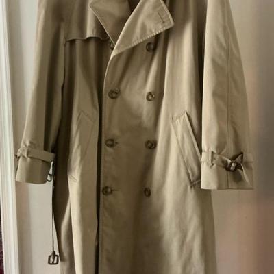Brooks Brothers Trench Coat 46R Removable Wool Lining