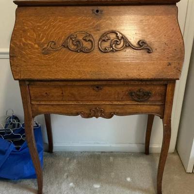 Antique Oak Secretary Desk