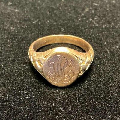 10k Gold Signet Ring (Size 6) (5.18 Grams)