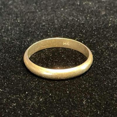 14k Gold Wedding Band (Size 9.5) (2.9 Grams)