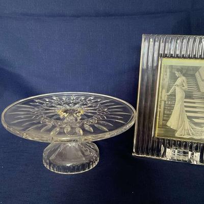 Waterford Cake Plate, Lenox Candle Holder, Marquis Photo Frame