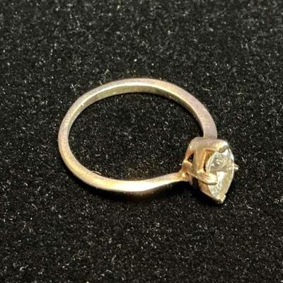 14k Gold Marquise Diamond Ring (Size 4.25) (1.2 Grams)