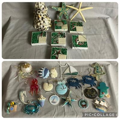 Beachy & Nautical Holiday Ornaments & Decor