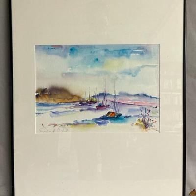 Erika H. Walsh "Old Woman's Cove" Watercolor Painting