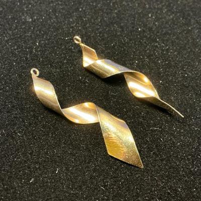 14k Gold Spiral Earrings (1.2 Grams)