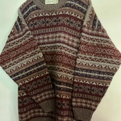 Men’s Antartex Shetland wool Sweater Size Large 