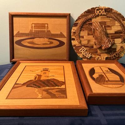 Hand Crafted Inlaid Wood Art 