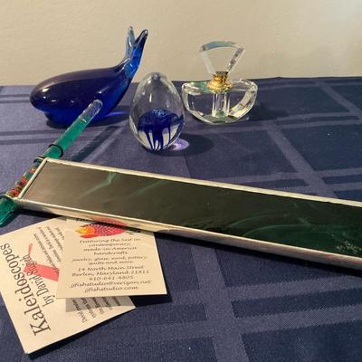 Artisan Kaleidoscope, Blown Glass, And Perfume Bottle 