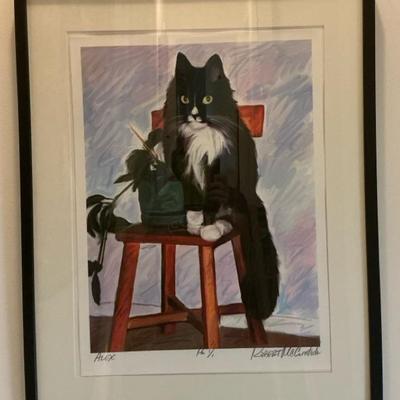 Robert McClintock "Alex" Signed Numbered Cat Print