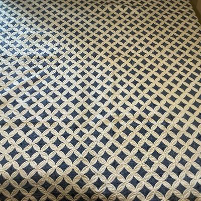 Vintage Handmade Cathedral Window King Size Quilt