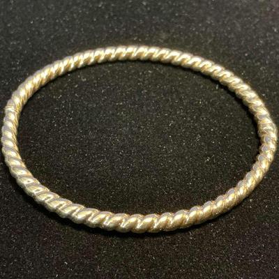 14k Gold Twist Bangle Bracelet (5.5 Grams)