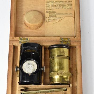 Antique Brass Field Microscope