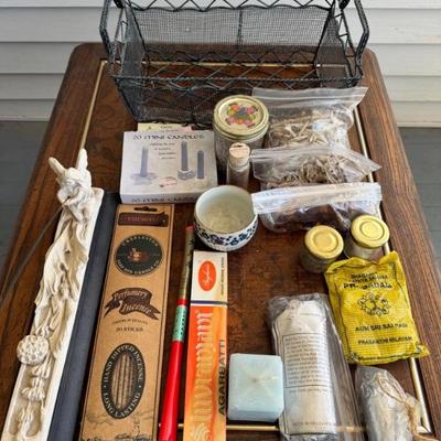 Incense And Candle Collection Incl. Beautiful Angel Burner With Storage