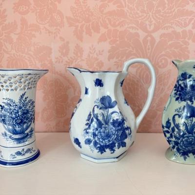 Group Of Decorative Blue And White Porcelain 