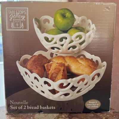 Set Of Two Pierced Baskets New In Box