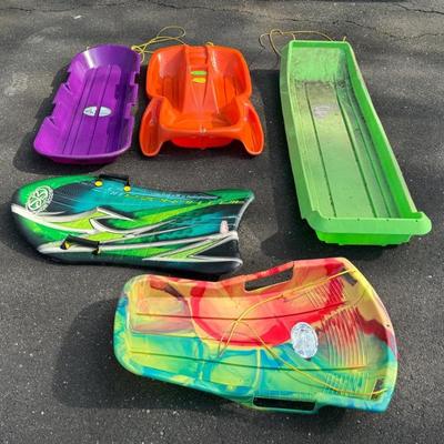 Large Collection Of Snow Sleds