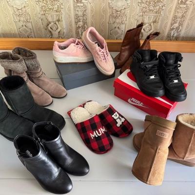 Girls Shoe Lot Incl. Air Force One, Ugg, Nike And More 8-8.5