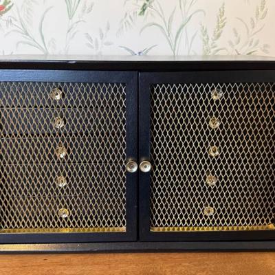 Vintage Jewelry Box With Red Velvet Lining