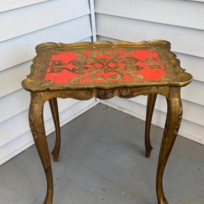 Vintage Italian Florentine Accent Table