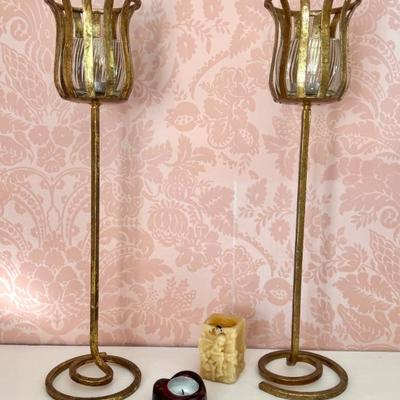 Collection Of Vintage Candle Holders 