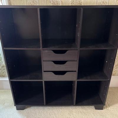 Nine Cubby Storage Unit With 3 Drawers