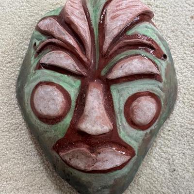 Handmade Clay Mask Signed By Local Artist 