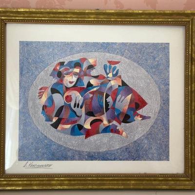 Anatole Krasnyansky Abstract Serigraph With Coa 