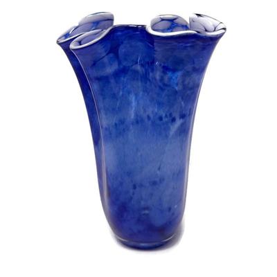 Murano Style Hand-blown Art Glass Vase