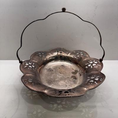 Vintage Silver Plated Bridal Basket 