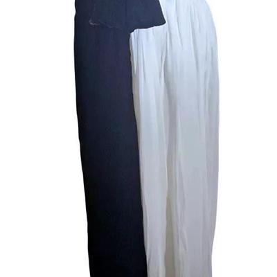 Vintage Black & White Avant-Garde One Shoulder Gown – Dramatic Draping Detail