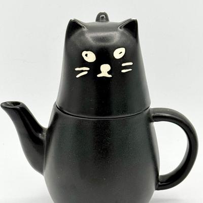 San Art Black Cat Tea for One Set