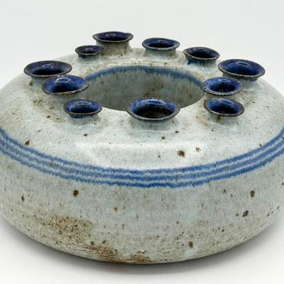Doug Hively Style studio pottery donut ring vase