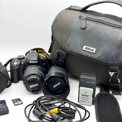 Like New Nikon D3200 D-SLR Camera Set