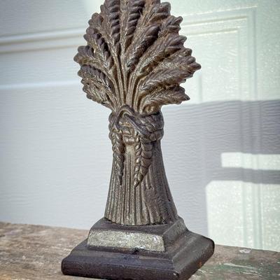 Cast Iron Wheat Door Stopper