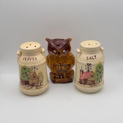 Tilso Numbered : Salt And Pepper Shakers Feat - Google Eye Owl