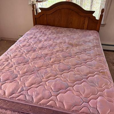 Oak Headboard With Bed Rails