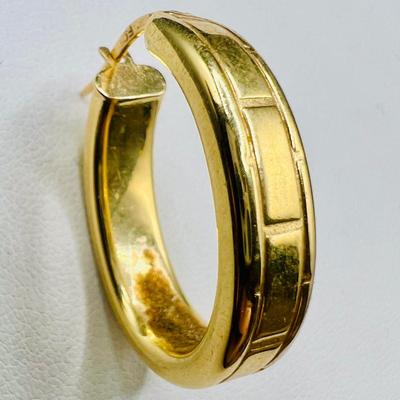 Single 14K Gold Hoop Earring
