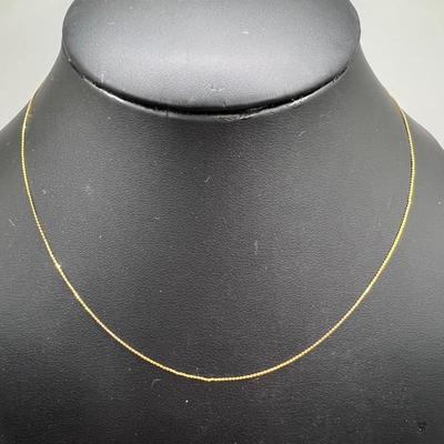 Delicate 14K Gold Serpentine Necklace