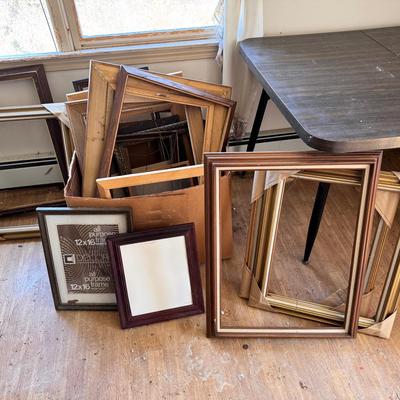 Box Of Various Sized Wood Frames 