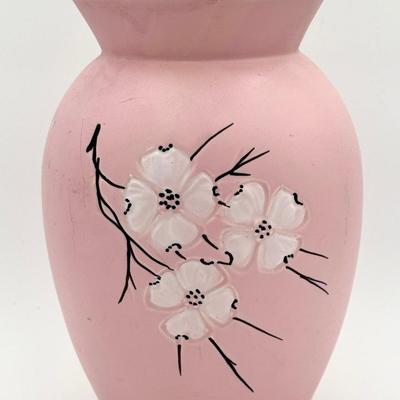 McCoy Pink Matte Vase with Dogwood Blossoms