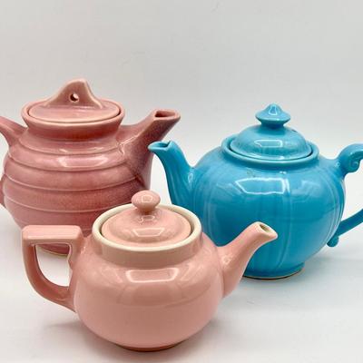 (3) Vintage Teapots Feat. Hall & Dalton