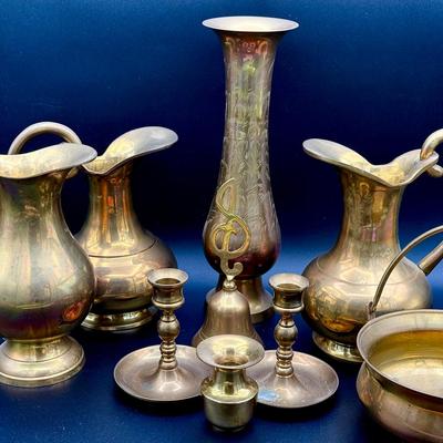 Collection Of Brass Items 