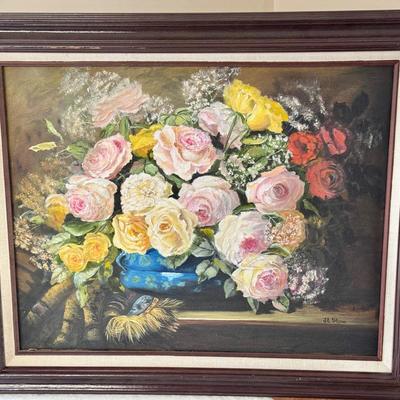“JL Stone” Signed Still Life Painting